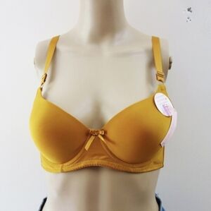 Mamia Lingerie Bra size 34B Burnt Yellow Comfort Underwired NWT!